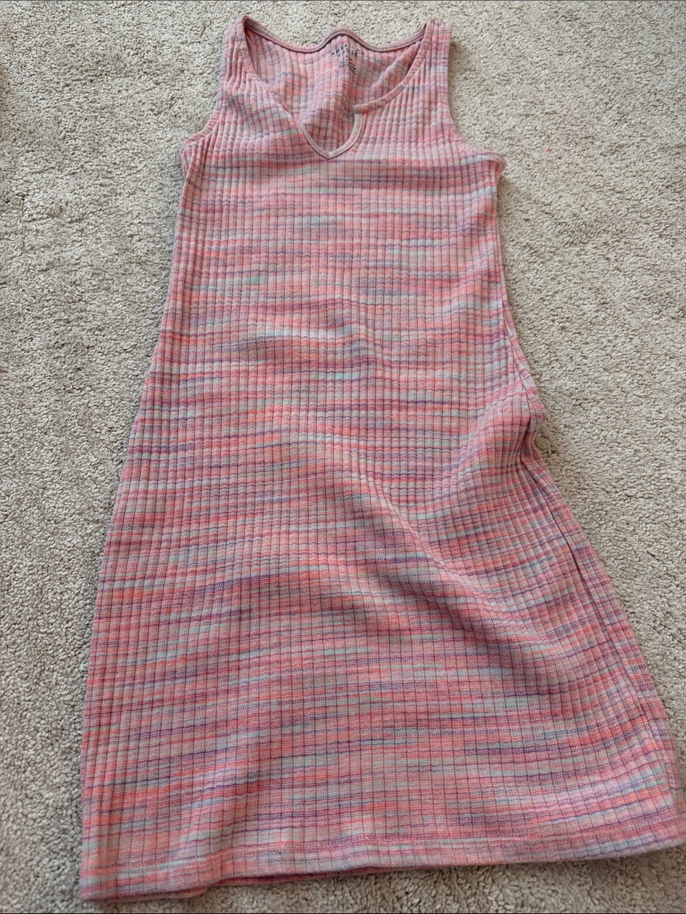 American Eagle Outfitters Women’s  Multi-Color Ribbed Midi Dress